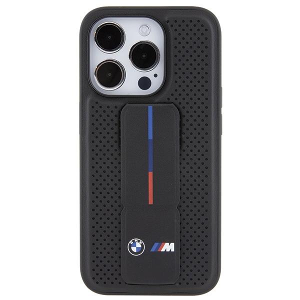Bmw Bmhcp15Lgspprk Iphone 15 Pro 6.1 Czarny/Black Hardcase Grip Stand Smooth & Perforated