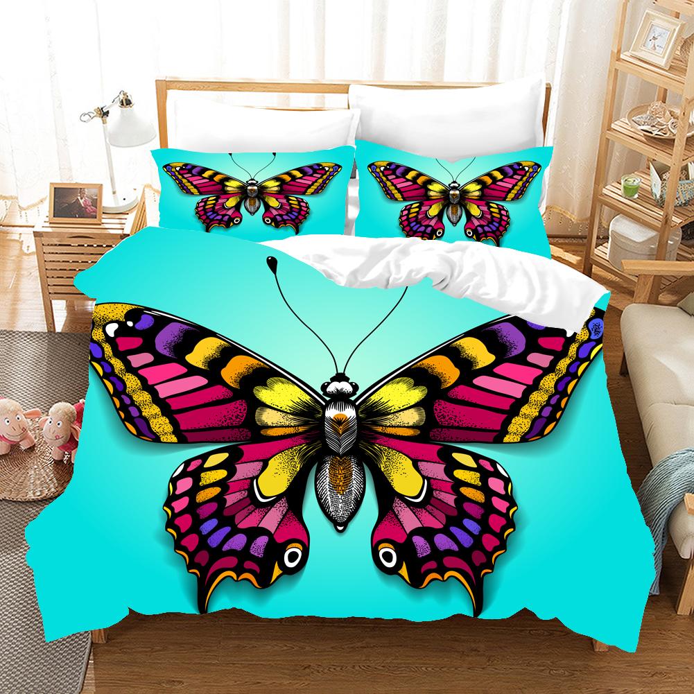 3D Schmetterling Bettwäsche-Sets Bettbezug-Set mit Kissenbezug Twin Full Queen King Bettwäsche Bettwäsche