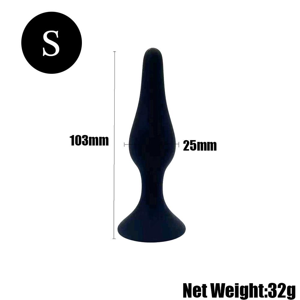 Silicone Anal Plug with Suction Cup - Tapered Design for Comfort & Stimulation, Unisex Adult Toy for Beginners & BDSM Play