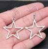 Silver 36x33mm Trendy Hollow Star Pendant Necklace In Alluring Alloy For Style Unisex