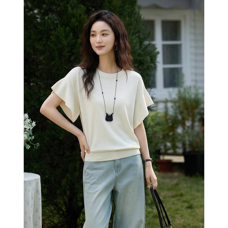 Women s Summer Silk Blend Cloud Soft Knit Top S