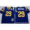 Mens Retro Rams Football Jersey Embroidered Hall Of Fame Tribute Training Uniform American Fans