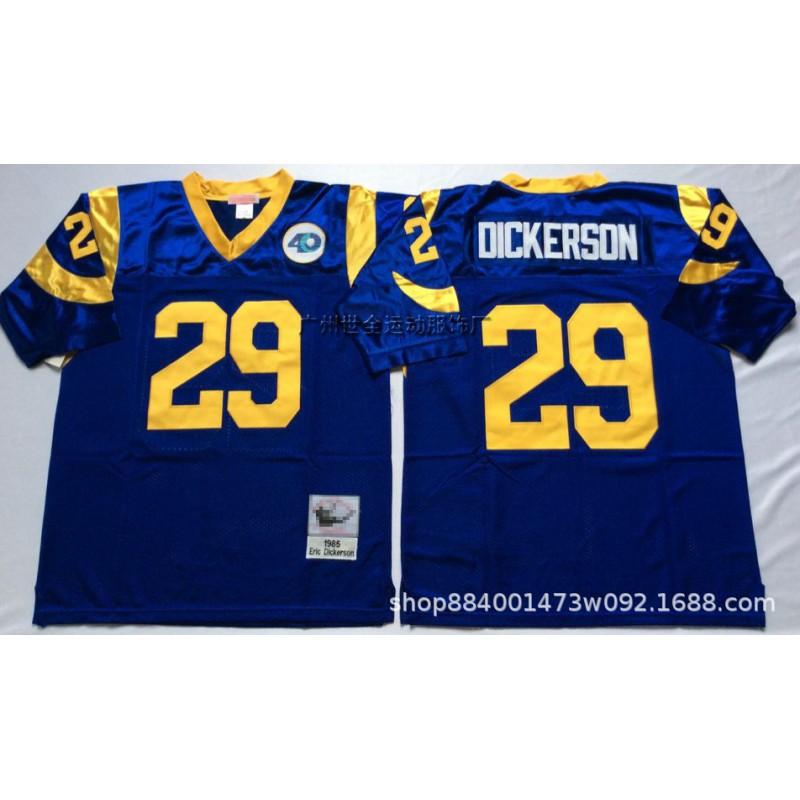 Mens Retro Rams Football Jersey Embroidered Hall Of Fame Tribute Training Uniform American Fans