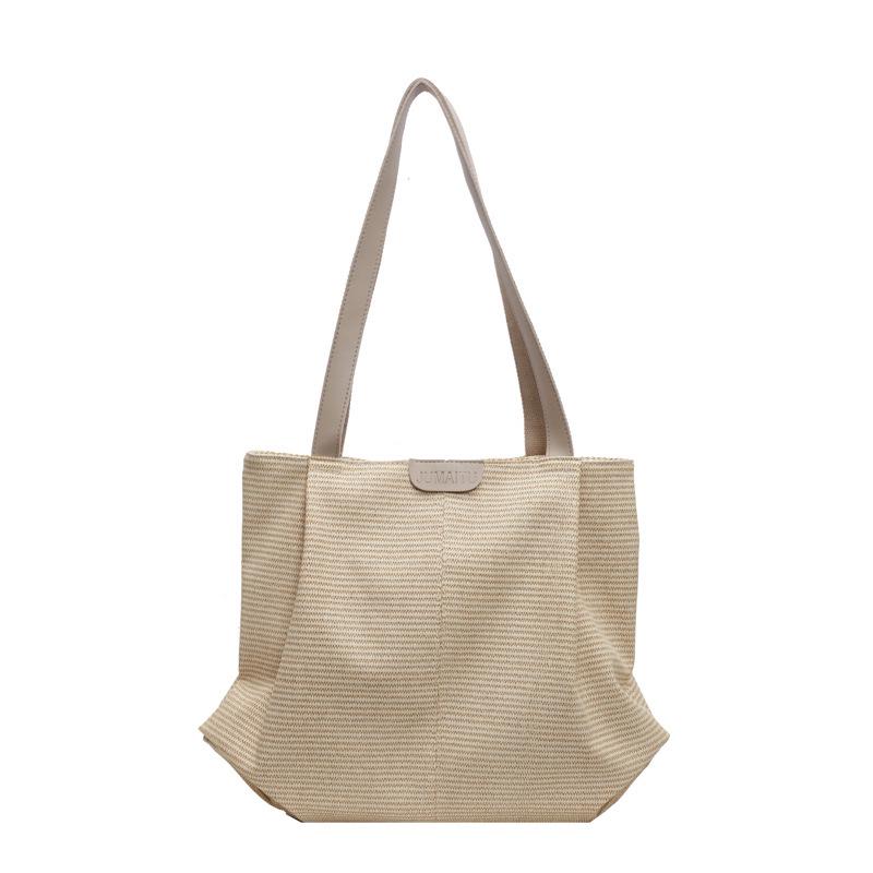 2026 Japanese Casual Women's Solid Color Large Tote Bag for College and Commute