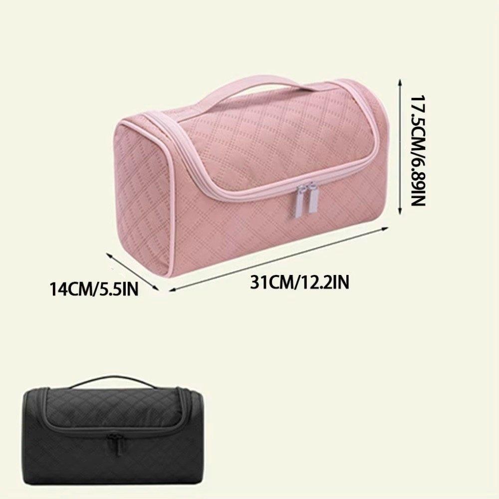 Einfarbige Lockenwickler-Tasche mit Doppelreißverschluss, Aufbewahrungspouch für Glätteisen, Reise