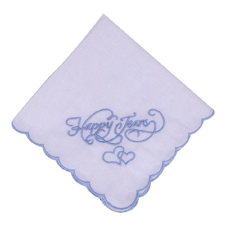 

Embroidery Cotton Square Handkerchief Wedding Party Favor Decorative Kerchief for Bride Wedding Gifting Packing Use 1