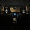 Removable Headrest Cover Ghost Face Car Covers Scary Seat Adjustable Protector Universal Stretchy Accessory for Most Cars