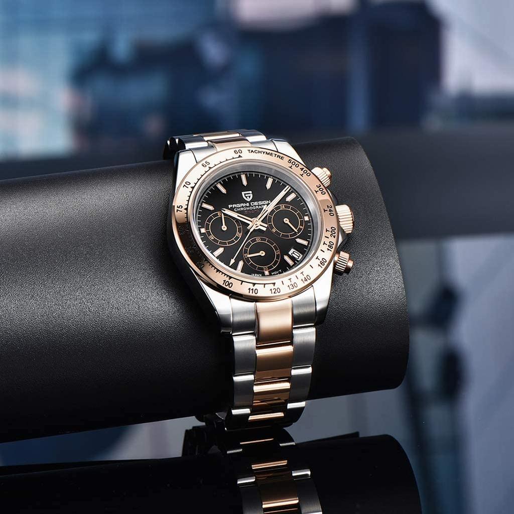 Pagani Design Seiko Quartz Daytona Water Ceramic Stainless Steel Sapphire Business Dress PAGANI DESIGN Men's Watch, Japanese-made Movement,