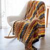 Boho Luxury Knit Throw Blanket | Aesthetic Decorative Sofa Cover | Cozy Home Accent for Office Nap & Couch Snuggle