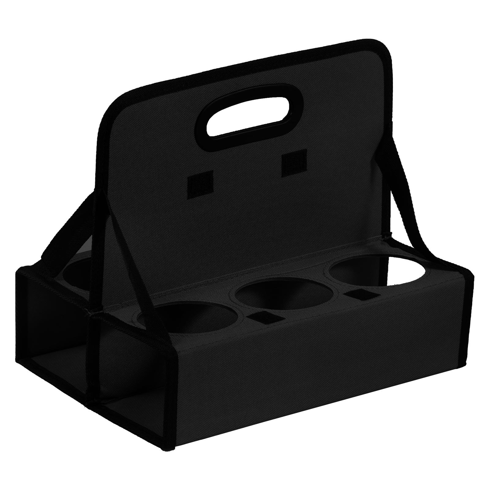 

Сумка-переноска для напитков из ткани Оксфорд на 6 чашек, переноска для кофе, складная, износостойкая, многоразовая, портативная для напитков чёрный