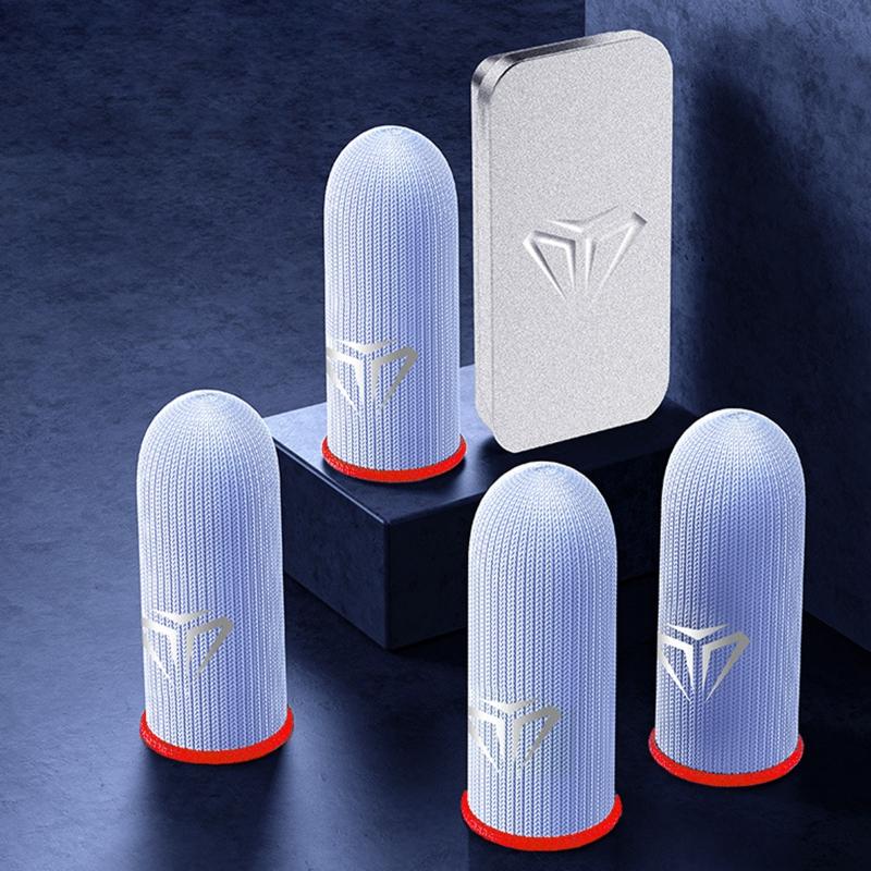 Seturi cu 2 perechi de Mâneci pentru Degete pentru Controller de Jocuri pe Mobil, Anti-Transpirație, Respirabile, cu Ecran Tactil pentru PUBG Mobile Legends