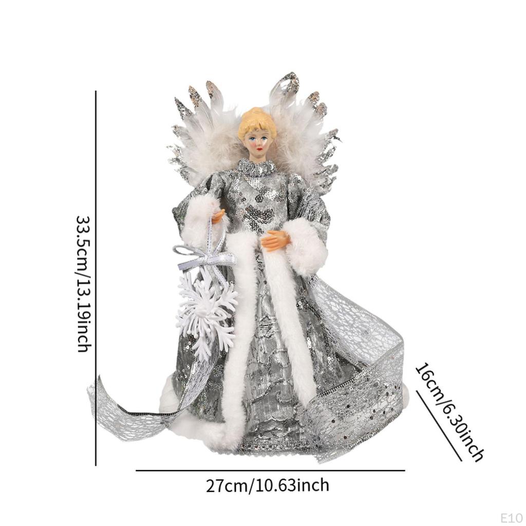 Angel Doll for Christmas Tree Top Decoration with Wing Holiday Gathering