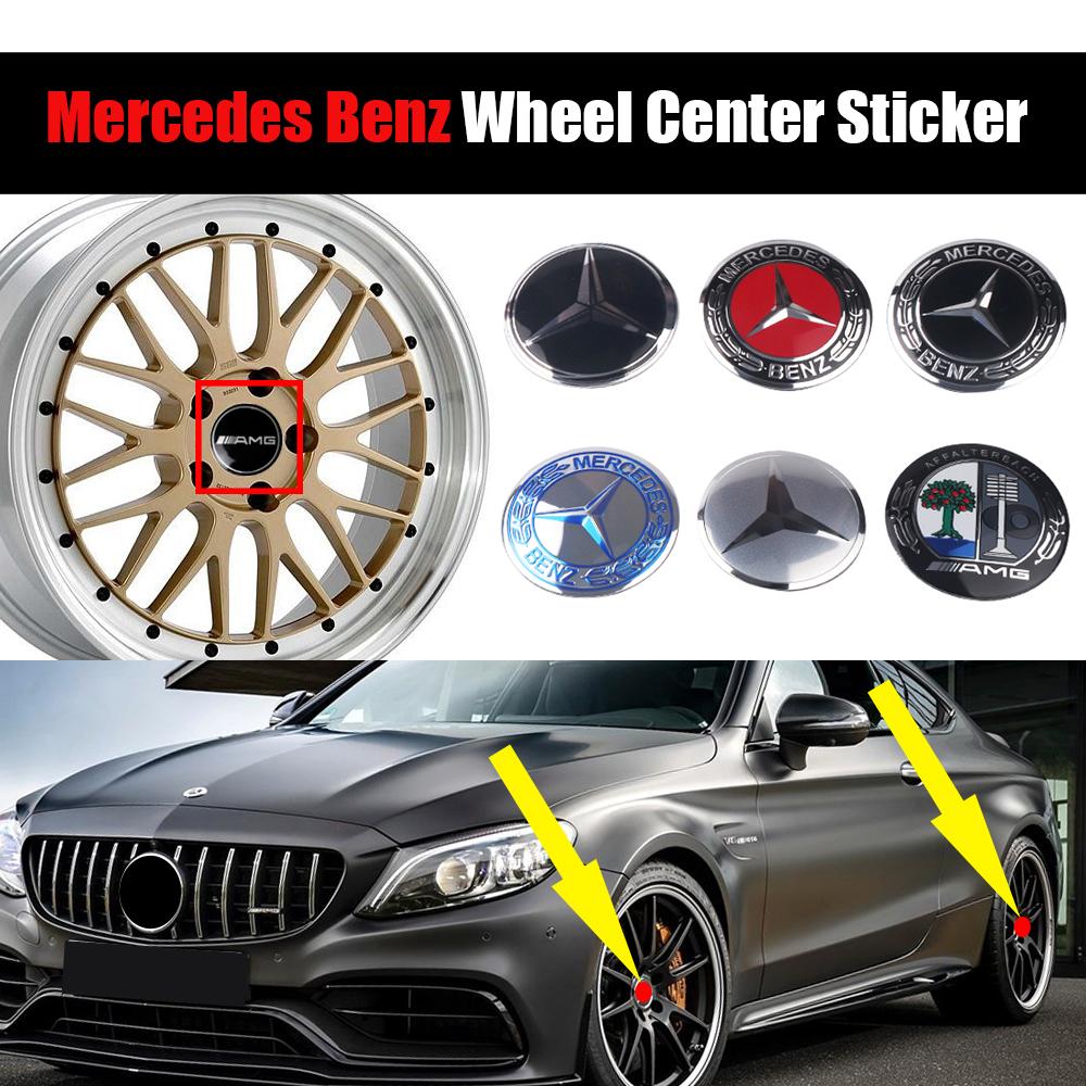 For Mercedes Benz amg 56/60/65mm For Mercedes benz A B C E S Class AMG CLA CLS W212 W213 W204 W205 W210 Car Wheel Center Caps Badge Tire Hub Sticker