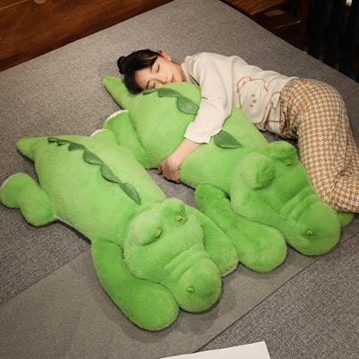 Giant Gentle Crocodile Plush Toy Bog Stuffed Animals Hug Cushion Lazy Sleeper Alligator Pillow Designed For Boys Birth Date Present