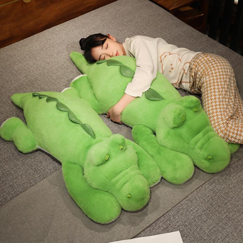 

Giant Gentle Crocodile Plush Toy Bog Stuffed Animals Hug Cushion Lazy Sleeper Alligator Pillow Designed For Boys Birth Date Present 50cm зелёный