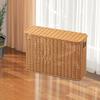 Imitation Rattan Basket Decorative Multifunction with Lid Hand Woven Sundries Container for