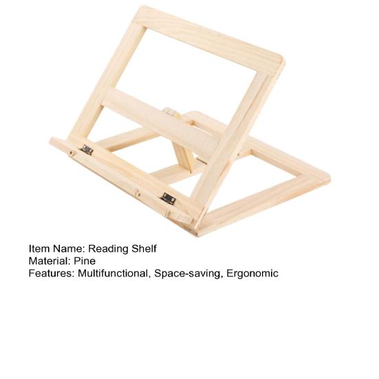 Yousheng Holz Buchständer Bücherregal Ergonomischer Leseständer für Laptops Tablets Verstellbarer Lernständer für Kinder