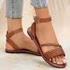 Fashion Women Beach Woven Hollow Sandals Women Flats Casual Clip Toe Sandals Summer 2025 New Fashion Casual Walking Shoes for Women