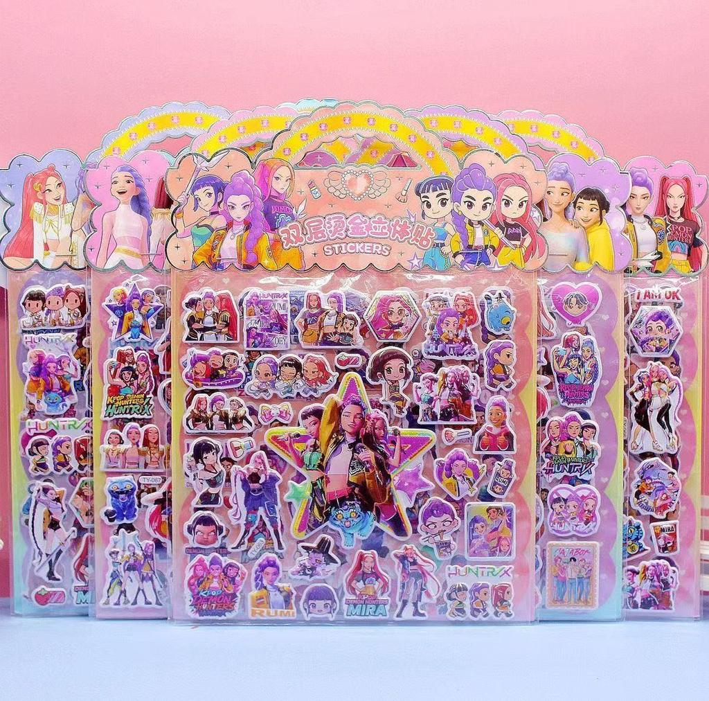 KPOP Double-Layer 3D Bubble Stickers  Stamping Decorative Children's Gifts