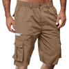 Men's Summer Multi-Pocket Cargo Shorts Casual Summer Hiking Shorts Elastic Waist Shorts