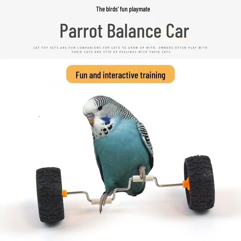 Parrot Balance Bike Toy: Skill Training Roller Skateboard for Small/Medium Birds