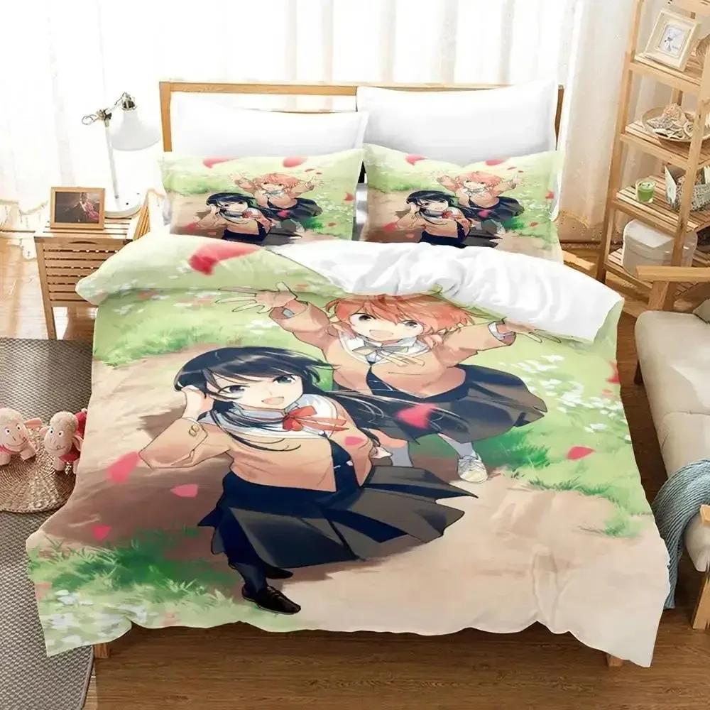 New Bloom Into You Bedding Set Single Twin Full Queen King Size Bed Set Adult Kid Bedroom Duvet Cover Sets Anime Bed Sheet Set