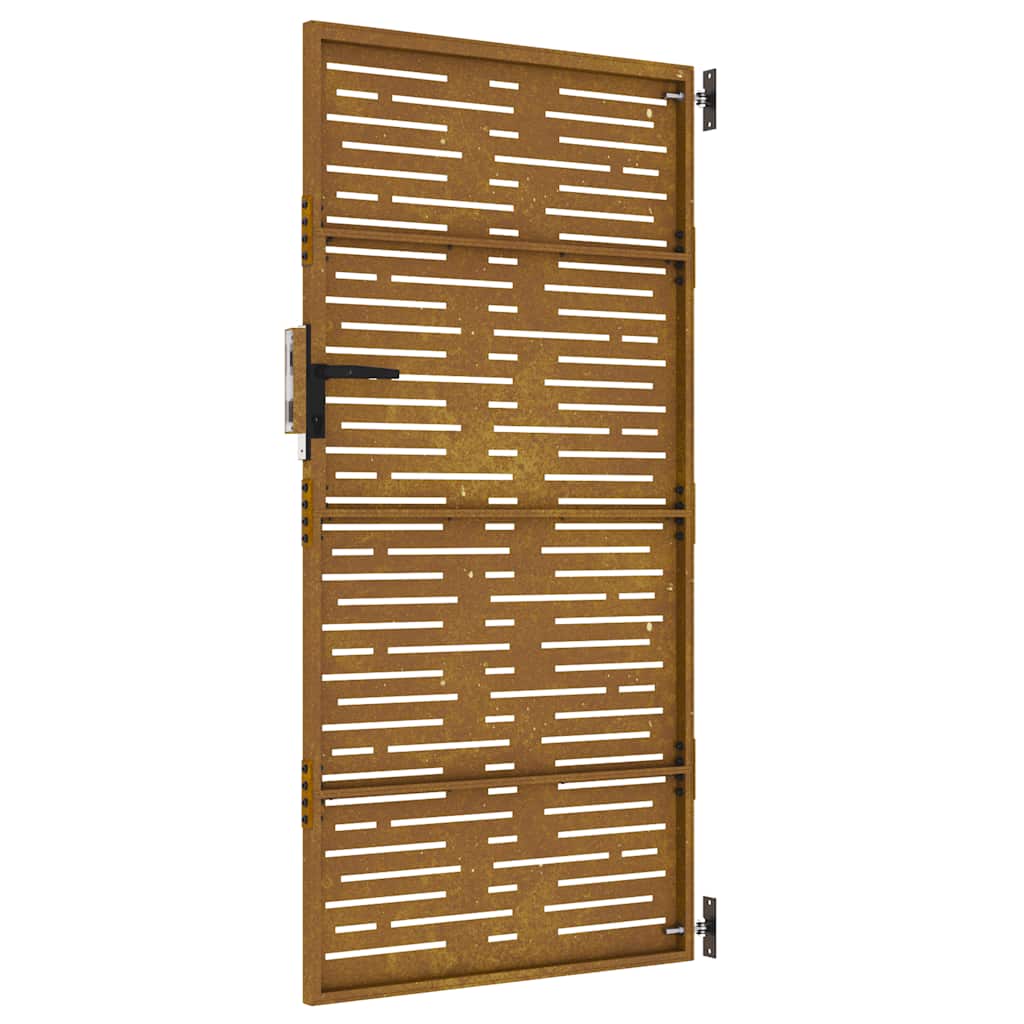 Garden Gate 85 X 175 Cm Corten Steel Square Design