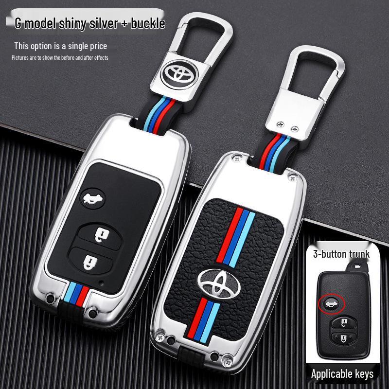 Compatible Key Case for Toyota: 6th Gen Camry, Reiz, Land Cruiser, Prado, Highlander