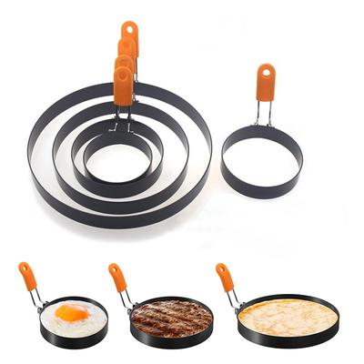 Anneau Moule à Crêpes en Acier Inoxydable Anneau Antiadhésif pour Œufs au Plat Moule Rond à Œufs Pour Cuisson Muffins aux Œufs Tarte Ustensiles de Cuisine