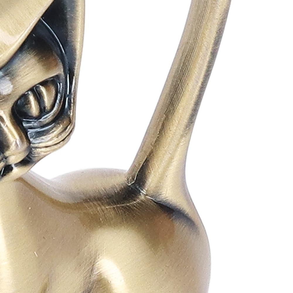 Handcrafted Cat Ring Holder Solid Brass Feline Sculpture Cat Statue  Home Office Decor