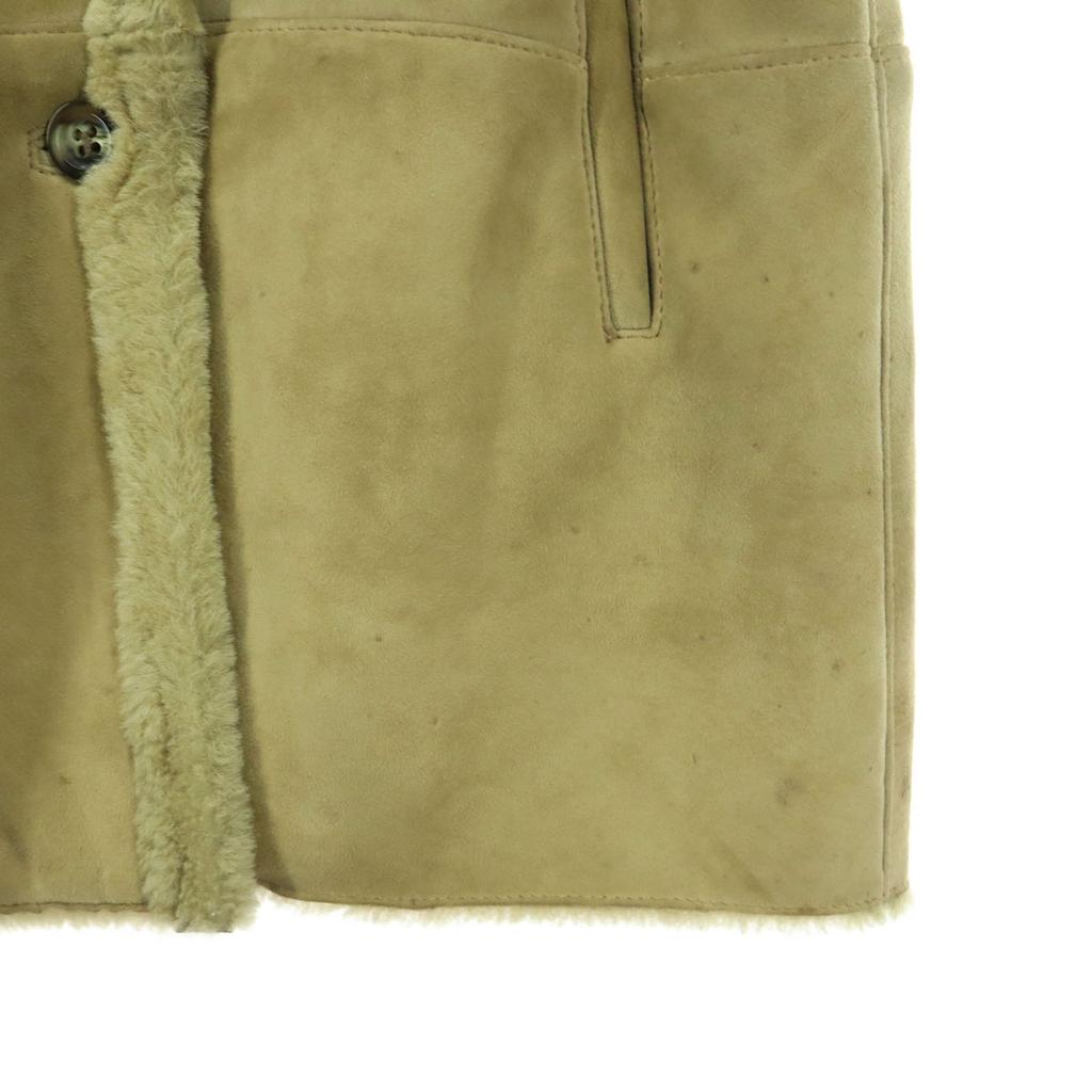 FIGARO Made in Bulgaria Long sleeve Mouton coat L Brown sheep fur Women Used