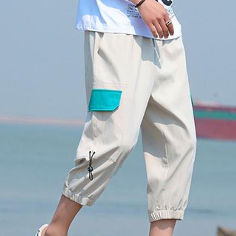 Men's Work  Cargo PantsIce Silk Shorts Casual and Fashion Summer Street Hip Pop Sports Shorts