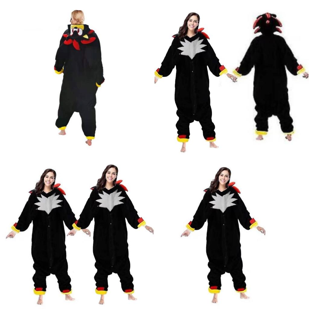 Sonic The Hedgehog Cartoon Fleece Adult Onesie With Warm Thick Fabric For Home Comfort