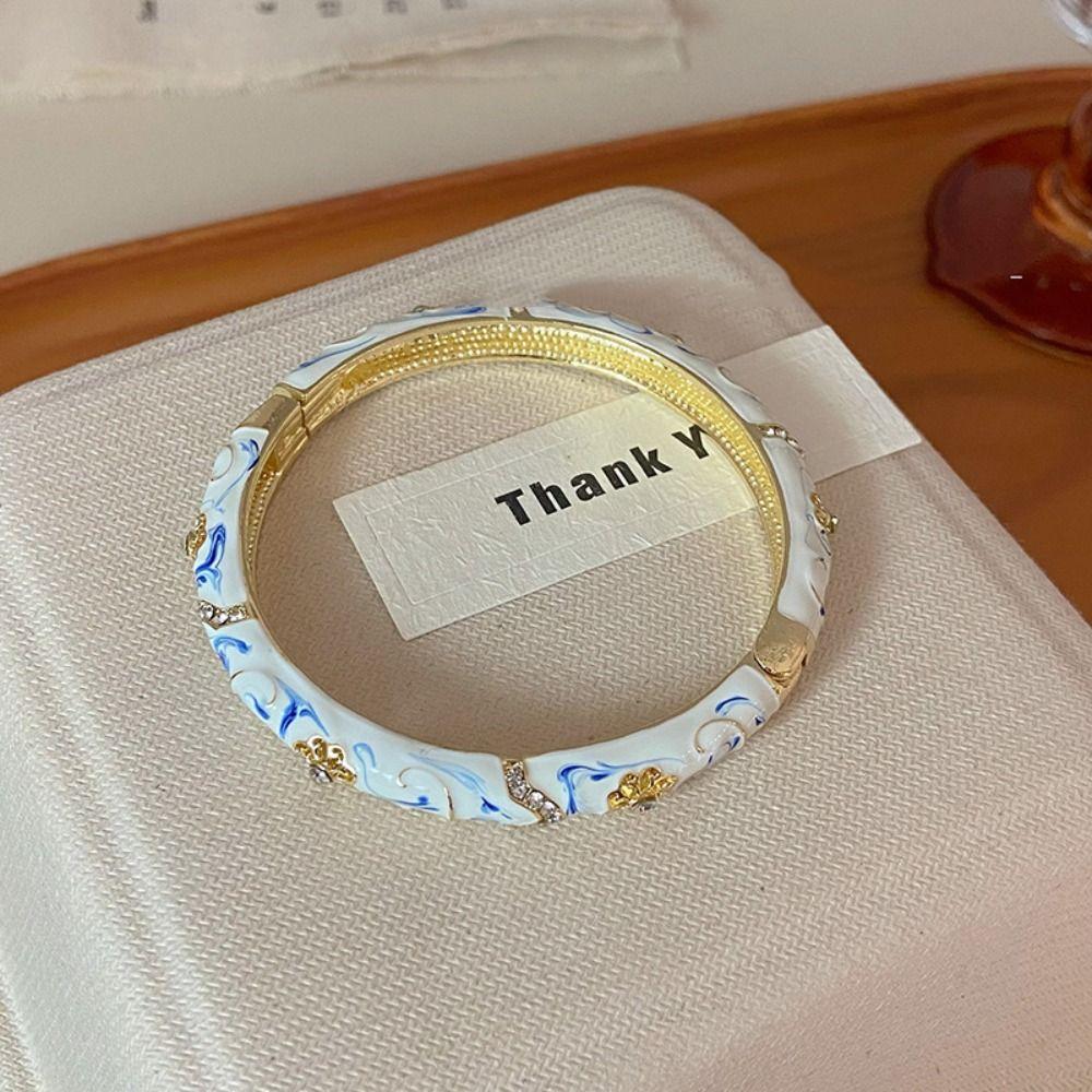 Traditional Hollow Out Flower Bangle Chinese Women's Hand Bracelet  Jewelry Gifts