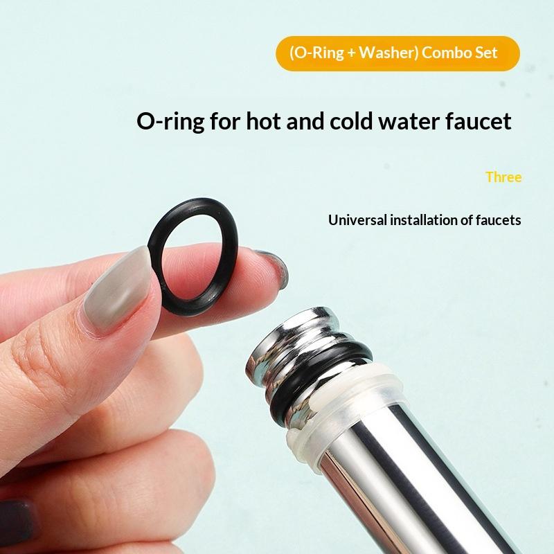 100Pcs Rubber Faucet Washer Kitchen Bathroom Faucet Water Seal Ring Leak-Proof Gasket Kit For Plumbing Plug Sealing Connections