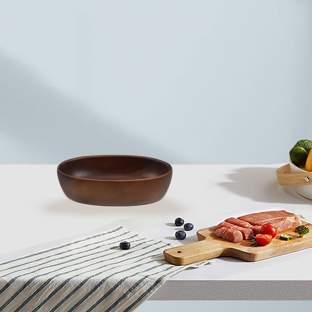 1 Stück Große Vintage Walnussholz Bootsform Schüssel Salat Servieren Holz Küchen Obstschüsseln Bar Dekorative Schalen Teigrührschüsseln