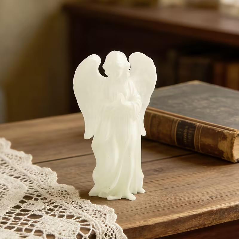 Adorable Glow in the Dark Angel Figurines with Fairy Elements for Tranquil Home Decoration