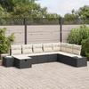VidaXL 8-Piece Garden Sofa Set With Cushions Black Poly Rattan 3360758