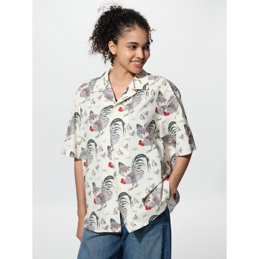 Uniqlo Open Collar Shirt  Ito Jakuchu