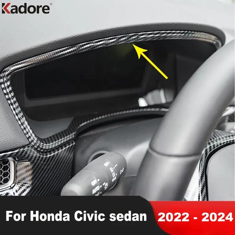 Car Dashboard trument Panel Frame Cover Trim For Honda Civic 11th Sedan 2024 Carbon Fiber Interior Accessories