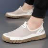 2025 Sommersko Herre Casual Loafers Flate Pustende Mesh Slip-ons Sko Merke Herrefottøy Svart Hvit