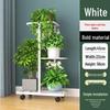 Multi-tier Wrought Iron Plant Stand: Movable Flower Pot Holder for Balcony or Living Room.