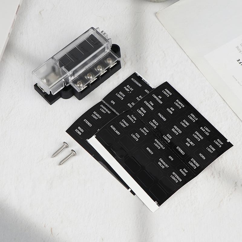 4/8 Way Car Fuse Accessory 12V 24V Car Truck Circuit Medium Insert Fuse Box Circuit Breaker Blade Fuses Circuit Standard 4way