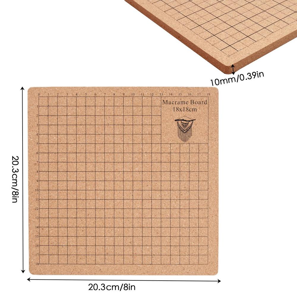 

The Beadsmith Macrame Board 8x8/12x16/ 16x16 Inches 10mm Thick Grids Wood Create Macrame Cord Cotton Rope Knitting Fixing Tool