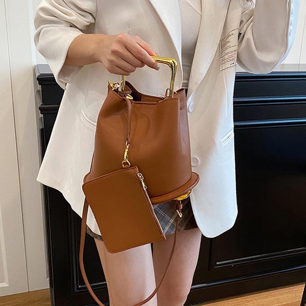 Fashi Designer Bucket Bags for Women Shoulder Bag Luxury Soft PU Leather Handbags High Quality Crossbody Bag Ladies Clutch NEW