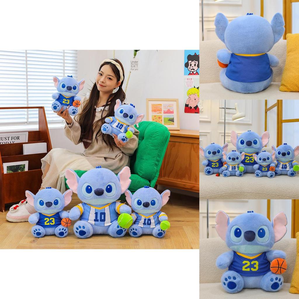Plush Stitch Bear With Basketball Design For Kids Room Decor And Collectible Gift