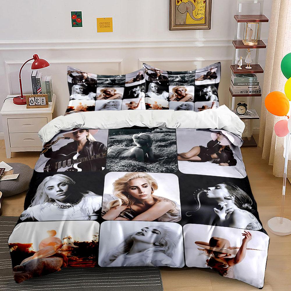 Stylish Blonde Aesthetic Collage Bedding Duvet Cover Set Duvet Cover Pillowcases (1*Duvet Cover 2*Pillowcases, Without Duvet Insert)