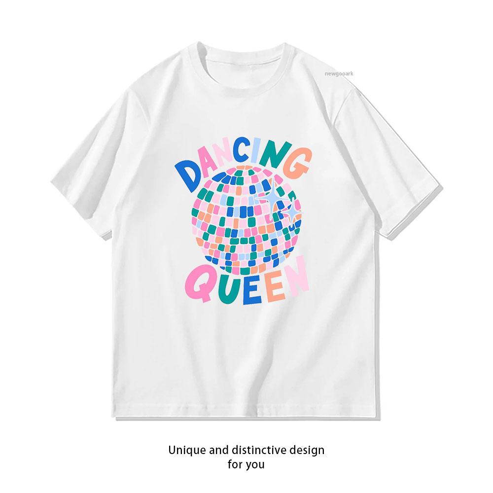 

Disco Ball Dancing Queen tshirt Women Unisex Casual cotton printed t shirts Adult streetwear camisetas tops tee Shortsleev 3XL