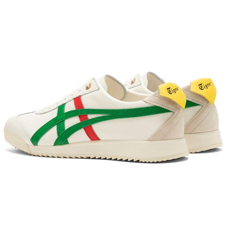 ONITSUKA TIGER Mexico 66 Leather Sports Comfortable Non-Slip Wear-Resistant Low-Top Casual Shoes Unisex Sneaker White Red Green 1183B889-103