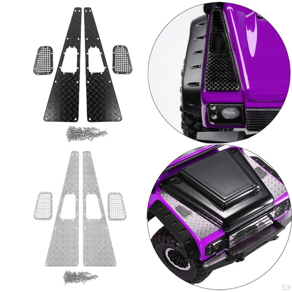 Decor Placă Antiderapantă Accesorii Oțel Inoxidabil Piesă Ornament Capotă Set Grilă Admisie pentru